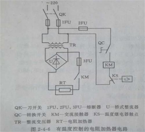 配电柜中以温度为原则的控制电路